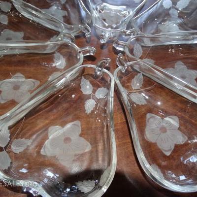 LOT #40 - Glass Pear Shaped Sherbet Bowls
