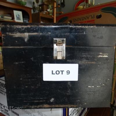 Lot #9 - Black tin Box