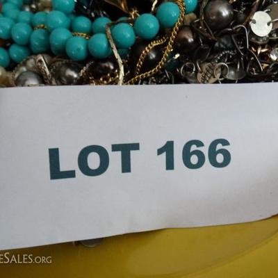 Lot #166 - Costume Junk Jewelry,