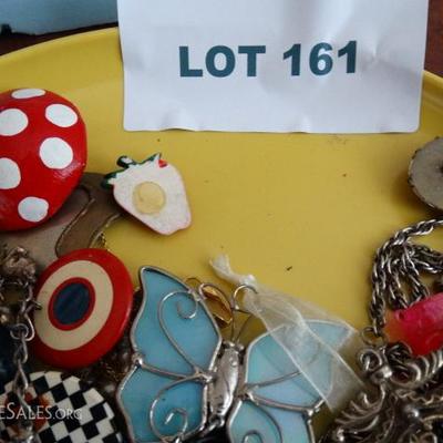 Lot #161 - Reds, Costume Craft Jewelry
