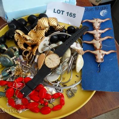 Lot #165 - Costume Jewelry Lot, Glass beads, Necklaces