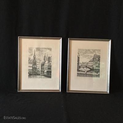 Lot 6  - Two Signed German Prints 