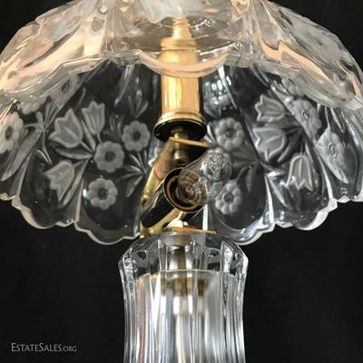 Lot 5 - Floral Glass Lamp and Artwork