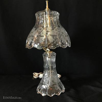 Lot 5 - Floral Glass Lamp and Artwork