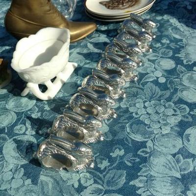 Eight Metal Bunny Napkin Holders