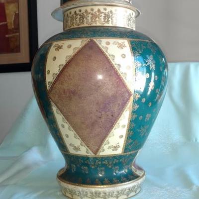 Two 17" Porcelain Urns from England