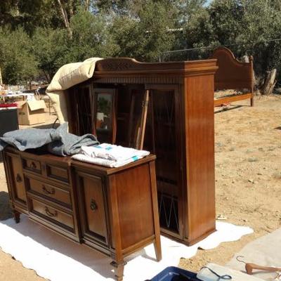 Cocoa Brown Hutch and Sideboard