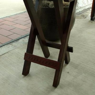 Peruvian Tooled Leather Stool