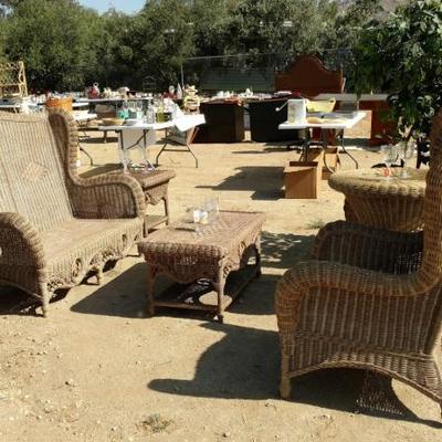 Vintage Rattan Coffee Table