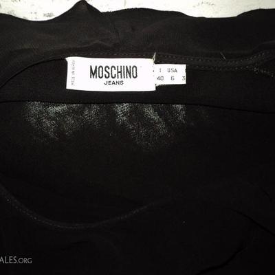 Moschino poet chiffon dress ruffles double layers Italy