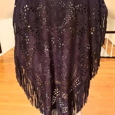 Stunning Saachi hand cut open design shami Kimono Shawl Amazing