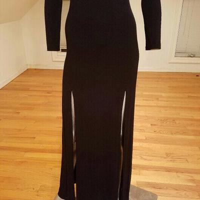 Car Wash Maxi body con bad girl knit dress skirt slits