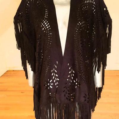 Stunning Saachi hand cut open design shami Kimono Shawl Amazing