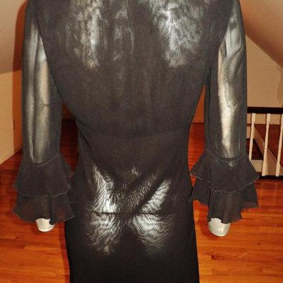 Moschino poet chiffon dress ruffles double layers Italy