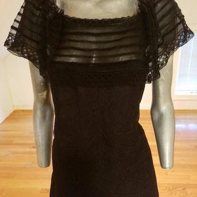 Christian Lacroix Couture Runway chantilly lace silk organza iconic dress