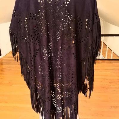 Stunning Saachi hand cut open design shami Kimono Shawl Amazing