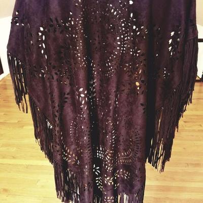 Stunning Saachi hand cut open design shami Kimono Shawl Amazing