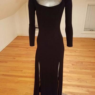 Car Wash Maxi body con bad girl knit dress skirt slits