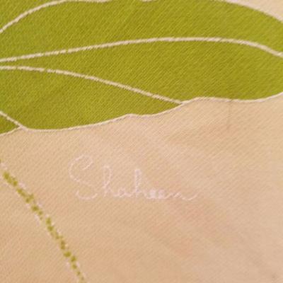 Alfred Shaheen signed 1960's flora hand printed maxi dress