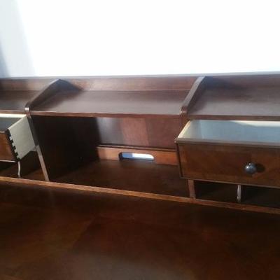 Computer desk with chair and file cabinet