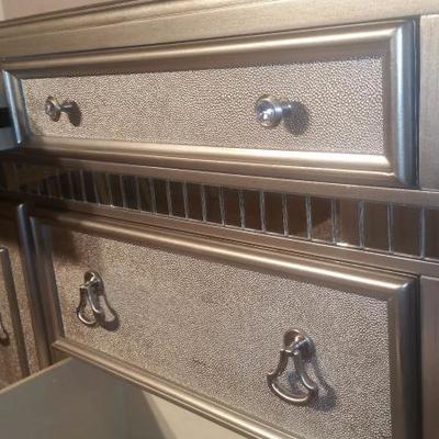 Dining room set with 6 chairs and matching buffet chest 