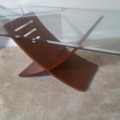 3 pc Coffee Table and End Tables with Glass Top