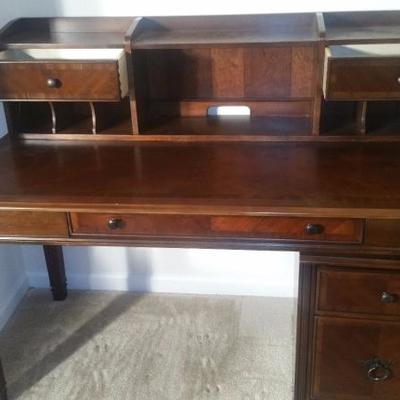 Computer desk with chair and file cabinet