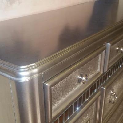 Dining room set with 6 chairs and matching buffet chest 