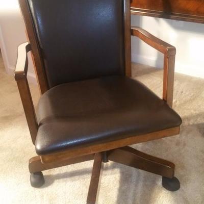 Computer desk with chair and file cabinet