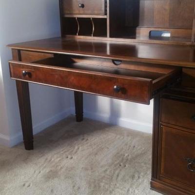 Computer desk with chair and file cabinet