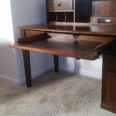 Computer desk with chair and file cabinet