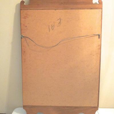 Early American Large Maple Hanging Hall Mirror