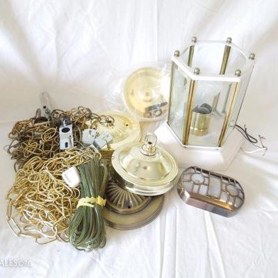 Boxed Lot of Ceiling Lighting Supplies