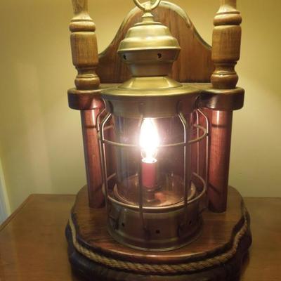 Vintage Nautical Ship Lantern Table Lamp