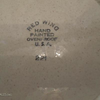 8 pc. Set of Vintage Red Wing Kitchenware