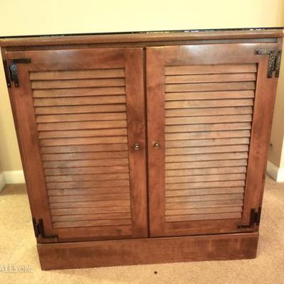 1 of 2 Ethan Allen "Old Tavern" Maple Cabinet