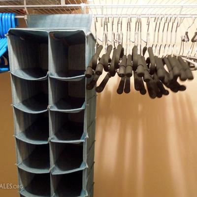 Lot of Closet Organizing Tools