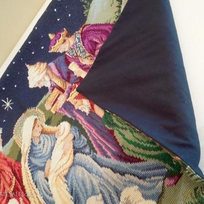 20 x 16 Christmas Nativity Embroidered Wall Hanging