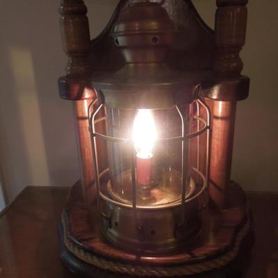 Vintage Nautical Ship Lantern Table Lamp