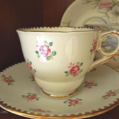Lot of Antique European Style Cups and Plates