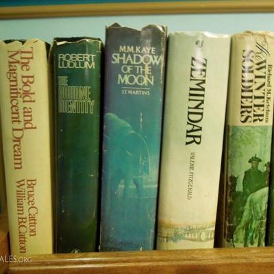Custom Made Book Shelf with Vintage Hardbacks