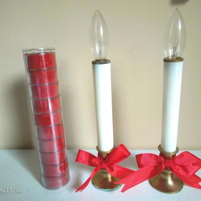 Lot of Candles and Base Holders