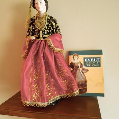 Pair of 14" Peloponnese Dolls by Evelt Co. 
