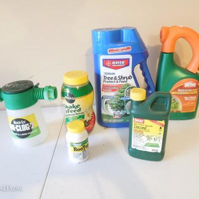 Lot of  5 Gardening Chemicals and Sprayer