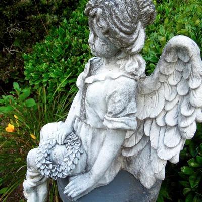 1 of 2 Identical Garden Angel Statues 