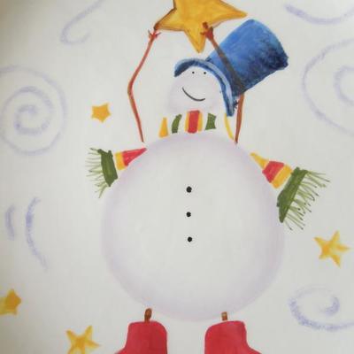 Hand Painted Christmas 8" Plates and 16 oz Mugs