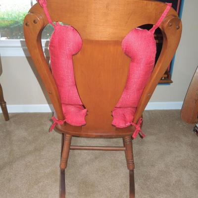 Vintage Maple Rocker with Cushions