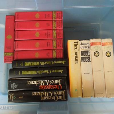 Lot of Vintage Hardback Classics in Plastic Tote