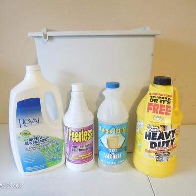 Mixed Lot of Cleaners and Plastic Bucket