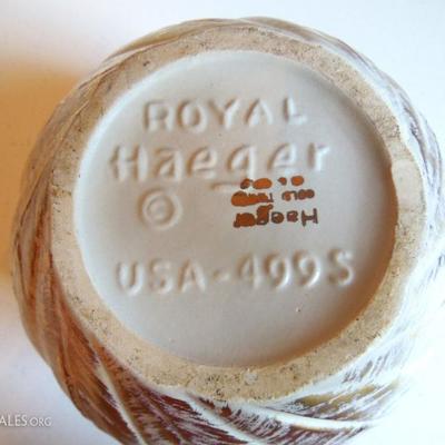 Vintage Royal Haeger Gold Rim Vase